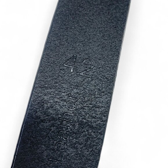 Timberland Mens Black Leather Belt With Silver Buckle Size 42 - Picture 5 of 6